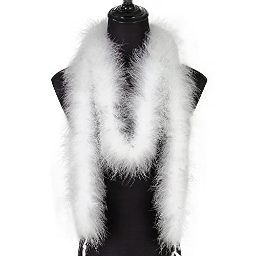 Raibertin Marabu-Federboa, 22 g, 182,9 cm lang, für Bastelarbeiten, Tanzen, Hochzeit, Basteln, Party, Verkleiden, Dekorationen, Weihnachten (weiß) von Raibertin