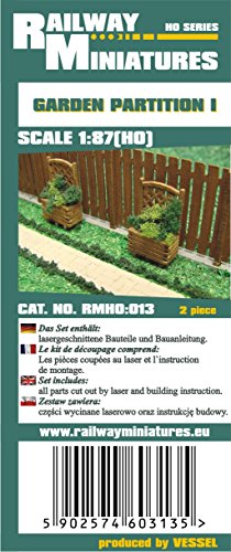 Bahnhof Miniaturen rmh0: 013 Garten Partition Diorama, 0,5 x 1 x 1,7 cm von Railway Miniatures