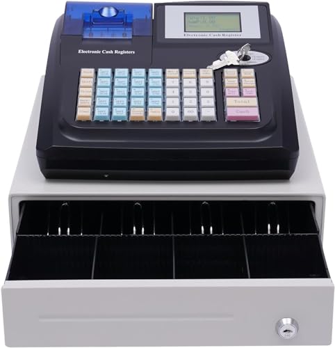 Elektronische Kasse Registrierkasse Kleinunternehmer mit 48 Tasten LED Gastronomie Registrierkasse Einzelhandel Kassensystem Kasse für Einzelhandel, Mit Rolle Kassenpapier Elektronische Kasse Registrierkasse Kleinunternehmer mit 48 Tasten LED Gastronomie Registrierkasse Einzelhandel Kassensystem Kasse für Einzelhandel, Mit Rolle Kassenpapier von RainWeel