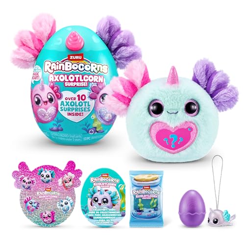 Rainbocorns Axolotlcorn Surprise (MEXIE) von ZURU, Plüschspielzeug zum Sammeln für Mädchen ab 3 Jahren von Rainbocorns