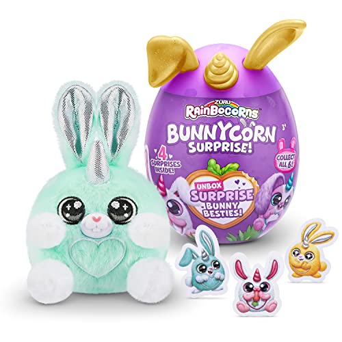 Rainbocorns Bunnycorn Surprise, 2er Pack, 4 Überraschungen im Inneren, Plüschtiere zum Sammeln, (2er Pack) von Rainbocorns