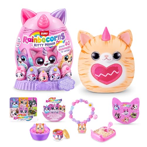 Rainbocorns Kitty Mania von ZURU, Plüschspielzeug für Mädchen (POUNCEKIN) von Rainbocorns