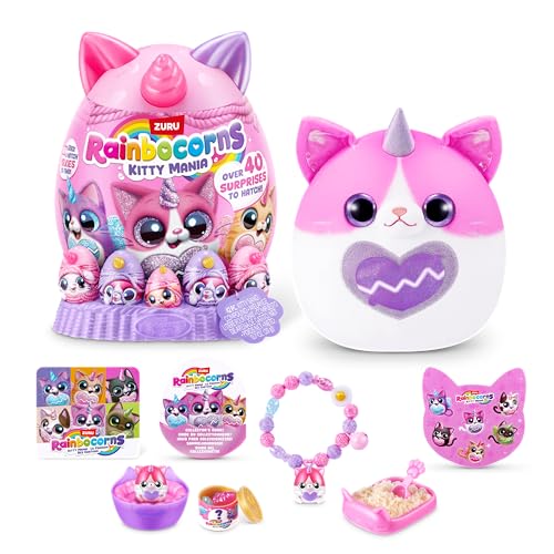 Rainbocorns Kitty Mania von ZURU, Plüschspielzeug für Mädchen (PURRL) von Rainbocorns