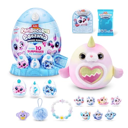 Rainbocorns Eggzania Frozencorn Mania (BLIZZY) von ZURU, Plüschspielzeug zum Sammeln für Mädchen ab 3 Jahren von Rainbocorns