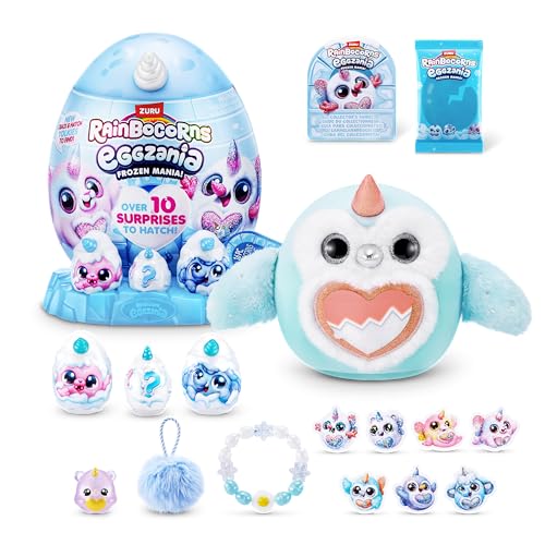 Rainbocorns Eggzania Frozencorn Mania (Icey-HOO) von ZURU, Plüschspielzeug zum Sammeln für Mädchen ab 3 Jahren von Rainbocorns