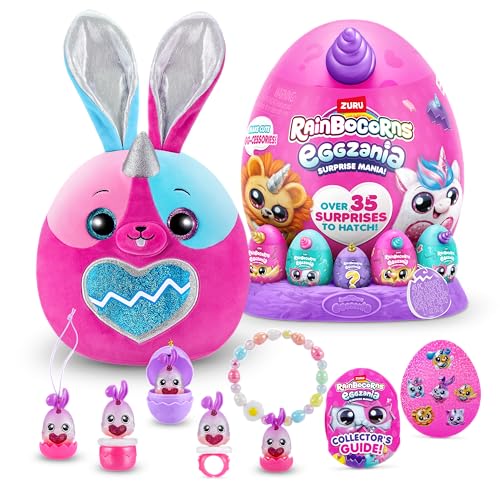 Rainbocorns Eggzania Surprise Mania Bunnycorn, über 20 Überraschungen, Plüschtier und Accessoires (Hase) von Rainbocorns