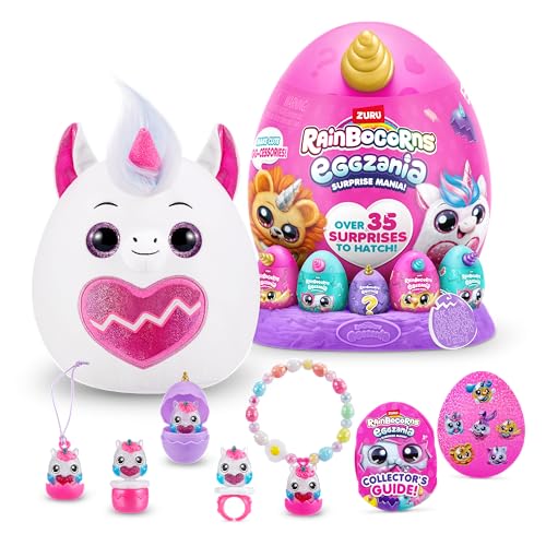 Rainbocorns Eggzania Surprise Mania Unicorn, über 20 Überraschungen, Plüschtier und Accessoires (Einhorn) von Rainbocorns
