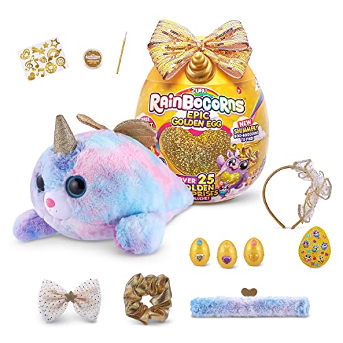 Rainbocorns Epic Golden Egg Robbe, Riesenei mit über 25 goldenen Überraschungen, Plüschtier zum Kuscheln, (Robbe) von Rainbocorns