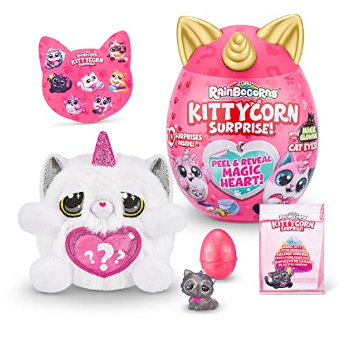Rainbocorns Kittycorn Surprise, Chinchilla-Katze, 10 Überraschungen zum Auspacken, Plüschtier zum Kuscheln von Rainbocorns