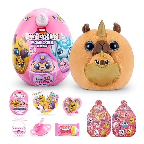 Rainbocorns Mamacorn Surprise (CAPP) von ZURU, Plüschspielzeug zum Sammeln für Mädchen ab 3 Jahren von Rainbocorns