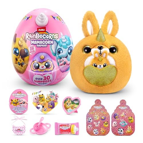 Rainbocorns Mamacorn Surprise (SKIPPOO) von ZURU, Plüschspielzeug zum Sammeln für Mädchen ab 3 Jahren von Rainbocorns