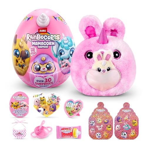 Rainbocorns Mamacorn Surprise (Trudy) von ZURU, Plüschspielzeug zum Sammeln für Mädchen ab 3 Jahren von Rainbocorns