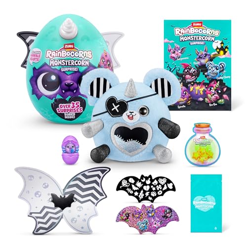 Rainbocorns ZURU Monstercorn Surprise, Rat, by ZURU Surprise Unboxing Soft Toy, Fantasy Monster Gifts for Girls, Imaginary Play with Wearable Accessories (Rat) von Rainbocorns