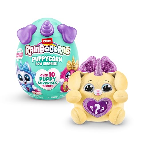 Rainbocorns Puppycorn Bow Surprise Serie 5, Labrador - Plüsch zum Sammeln - 5 Lagen voller Überraschungen, Herz zum Aufklappen, Sticker, Schleim, ab 3 Jahren (Labrador) von Rainbocorns