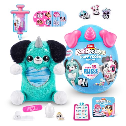 Rainbocorns Puppycorn Rescue Surprise, Dackel, über 12 Überraschungen, Plüschtier zum Kuscheln von Rainbocorns