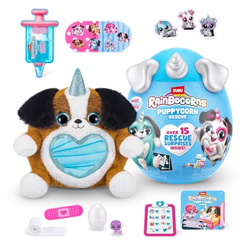 Rainbocorns Puppycorn Rescue Surprise, Schäferhund, über 12 Überraschungen, Plüschtier zum Kuscheln von Rainbocorns