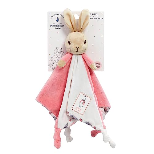 Official Beatrix Potter Flopsy Bunny Comfort Blanket - Peter Rabbit Soft Toy Comforter von Rainbow Designs