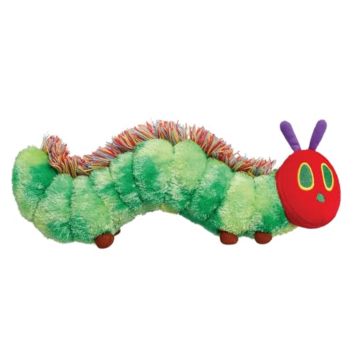 Rainbow Designs Raupe Nimmersatt, weiches Babyspielzeug mit fühlbarer flauschiger Wirbelsäule – kuschelige Plüschfigur aus Eric Carles Classic Story Book – Kuscheliger Begleiter für Spielzeit von Rainbow Designs