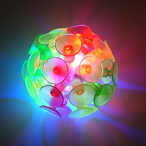 LED Rainbow Ball mit Saugnäpfen Saug Noppen und Licht, im Polybeutel, 5,5cm von Rainbow-Elch