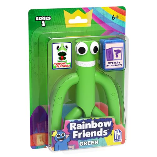 Rainbow Friends Grüne Actionfigur (5 Zoll große bewegliche Figur, Serie 1) von Rainbow Friends