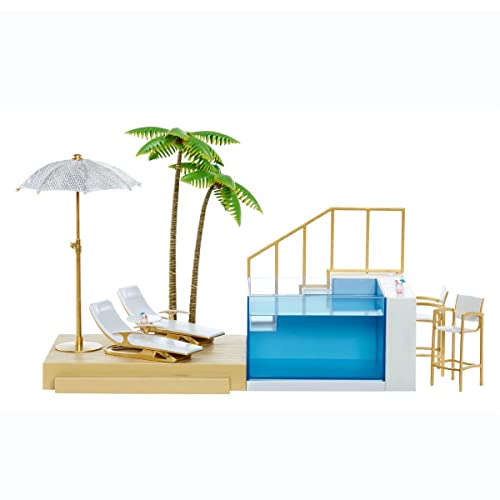 RAINBOW HIGH 578475EUC Barbie Color Change Pool & Beach Club Playset, S von Rainbow High