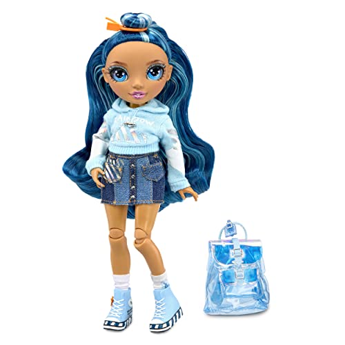 Rainbow High Jr. High - Skyler Bradshaw - 23 cm Blaue Modepuppe mit Outfit & Accessoires - Stoffrucksack - Zum Sammeln - Geschenk für Kinder ab 6 Jahren von Rainbow High