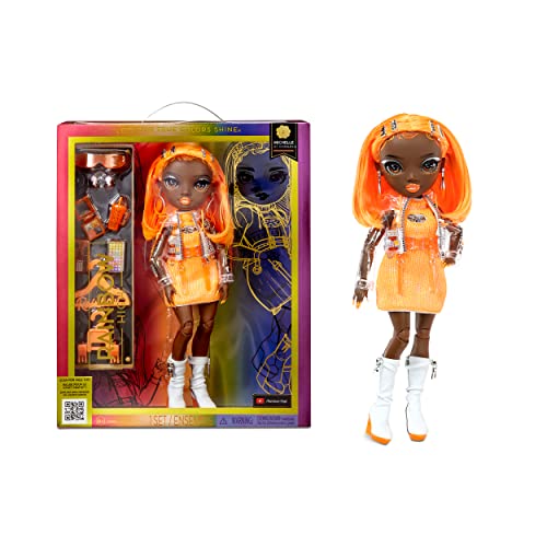 Rainbow High Modepuppe – Michelle ST.Charles - Orangefarbene Puppe – Modisches Outfit & 10+ farbenfrohe Spiel-Accessoires - Für Sammler und Kinder im Alter von 4-12 Jahren von Rainbow High