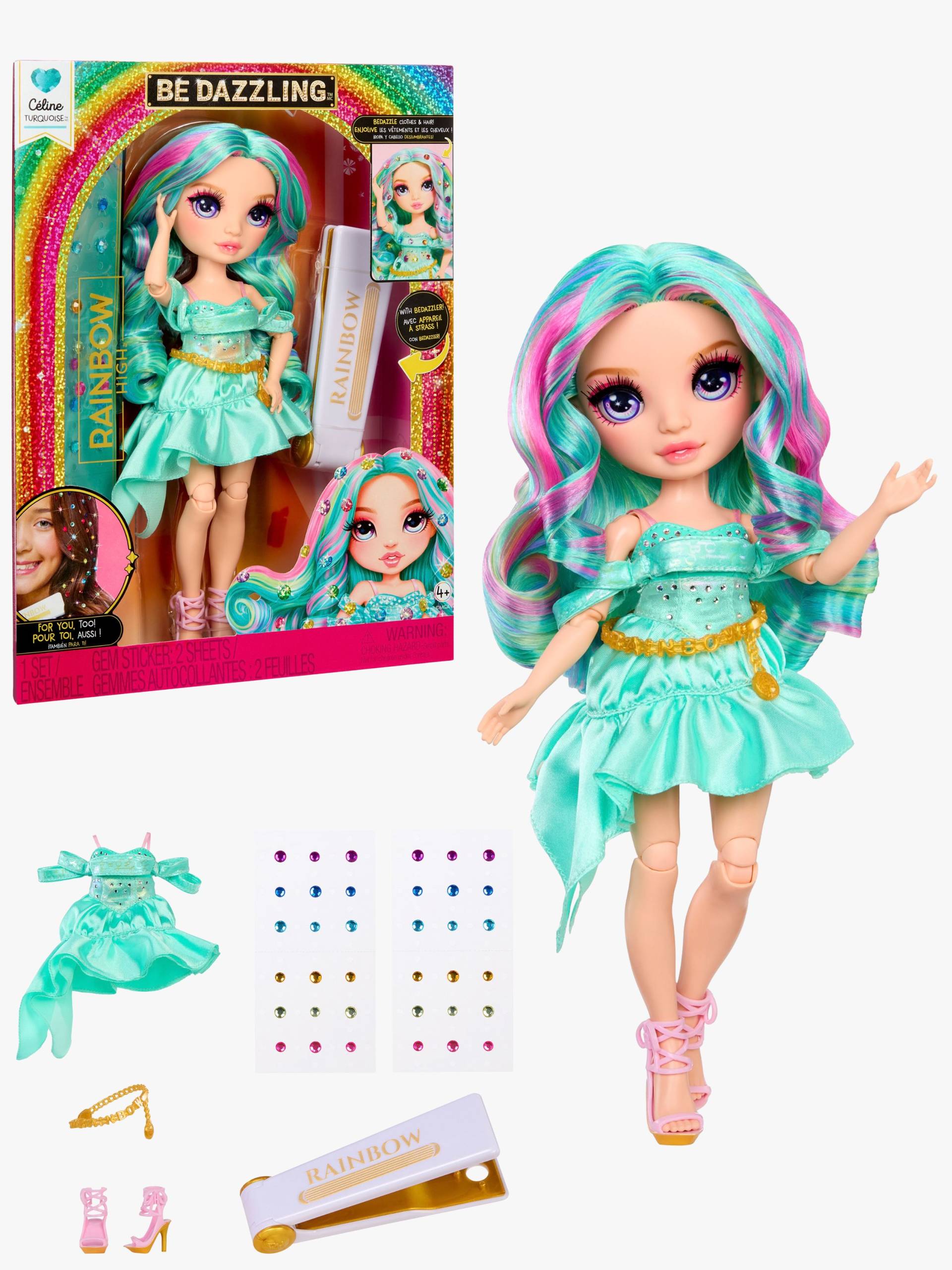 Rainbow High Be Dazzling Celine Turquoise Modepuppe, Teal von Rainbow High