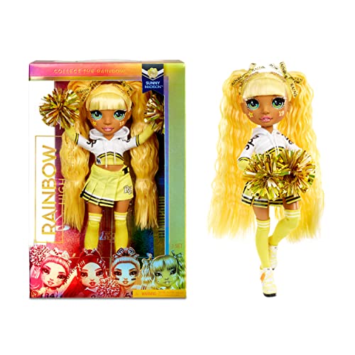 Rainbow High Cheer Fashion Doll - Luxoriöse Outfits, Pompons & Cheerleader Puppe - Sunny Madison, Gelbe Fashion Puppe Cheer Serie Mädchen ab 6 Jahren von Rainbow High