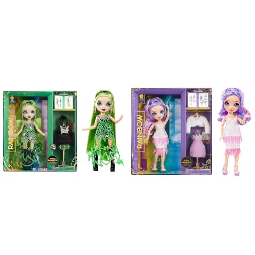 Rainbow High Fantastic Fashion Puppe - Jade Hunter - Grüne Modepuppe und Spielset & Fantastic Fashion Puppe - Violet Willow Rainbow High Fantastic Fashion Puppe - Jade Hunter - Grüne Modepuppe und Spielset & Fantastic Fashion Puppe - Violet Willow von Rainbow High