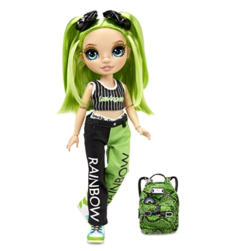 Rainbow High Jr. High - Jade Hunter - 23 cm Grüne Modepuppe mit Outfit & Accessoires - Stoffrucksack - Zum Sammeln - Geschenk für Kinder ab 6 Jahren von Rainbow High