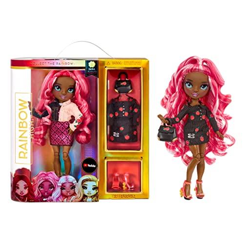 Rainbow High Modepuppe -Mit 2 Outfits zum Kombinieren und Puppen-Accessoires - Tolles Geschenk für Kinder im Alter von 6-12 Jahren, Rose (Rosa-Rot) von Rainbow High