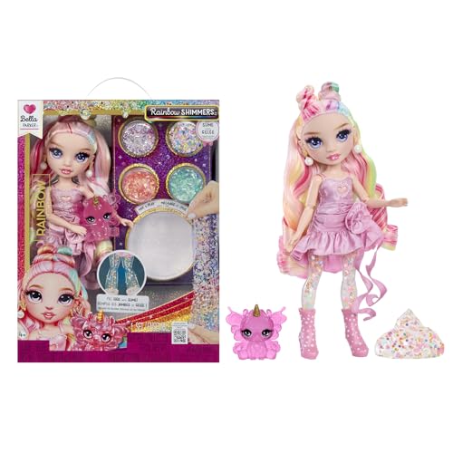 Rainbow High Rainbow Shimmers with Slime - Bella, Pink - 28 cm Modepuppe mit 1 Schleim-Set und 1 Llama-Haustier, Geeignet für Kinder ab 4 Jahren Rainbow High Rainbow Shimmers with Slime - Bella, Pink - 28 cm Modepuppe mit 1 Schleim-Set und 1 Llama-Haustier, Geeignet für Kinder ab 4 Jahren von Rainbow High