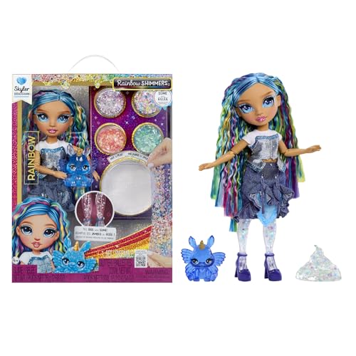 Rainbow High Rainbow Shimmers with Slime - Skyler, Blau - 28 cm Modepuppe mit 1 Schleim-Set und1 Häschen-Haustier, Geeignet für Kinder ab 4 Jahren Rainbow High Rainbow Shimmers with Slime - Skyler, Blau - 28 cm Modepuppe mit 1 Schleim-Set und1 Häschen-Haustier, Geeignet für Kinder ab 4 Jahren von Rainbow High