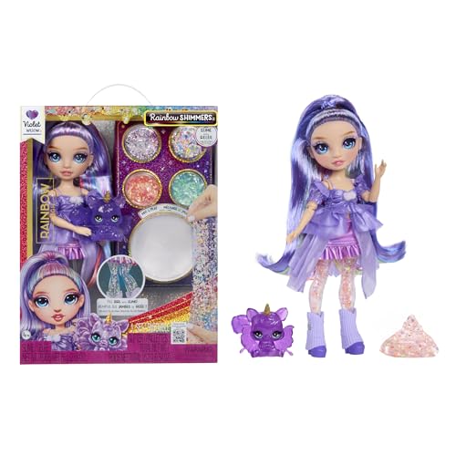 Rainbow High Rainbow Shimmers with Slime - Violet, Lila - 28 cm Modepuppe mit 1 Schleim-Set und1 Eichhörnchen-Haustier, Geeignet für Kinder ab 4 Jahren Rainbow High Rainbow Shimmers with Slime - Violet, Lila - 28 cm Modepuppe mit 1 Schleim-Set und1 Eichhörnchen-Haustier, Geeignet für Kinder ab 4 Jahren von Rainbow High