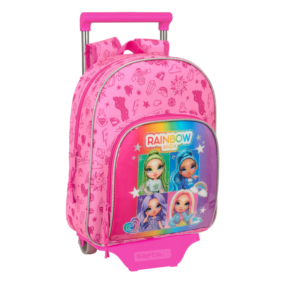 Schulrucksack mit Rädern Rainbow High Shine Bunt 28 x 34 x 10 cm Schulrucksack mit Rädern Rainbow High Shine Bunt 28 x 34 x 10 cm von Rainbow High