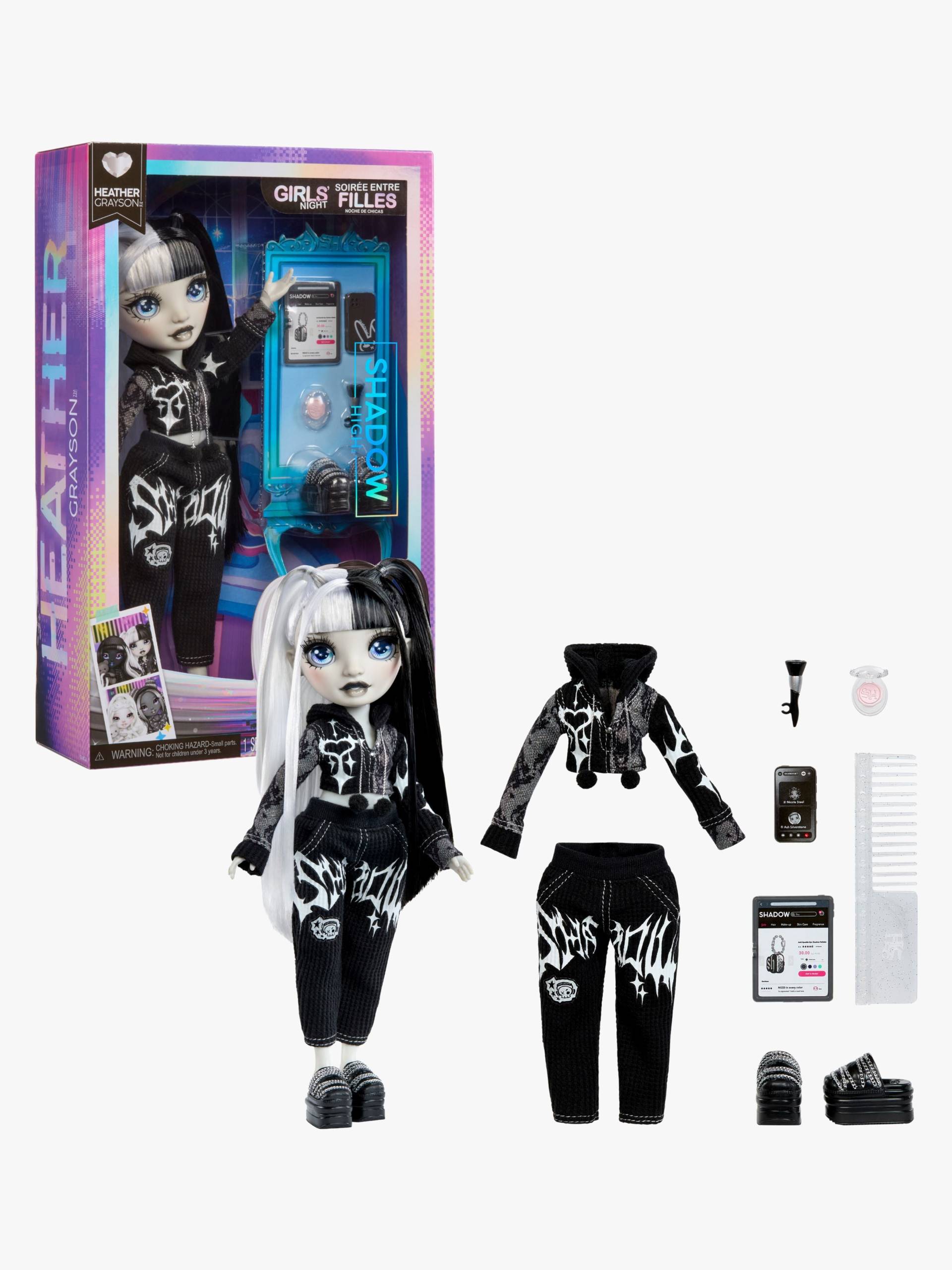 Shadow High Modepuppe Girls Night Heather, Grau von Rainbow High