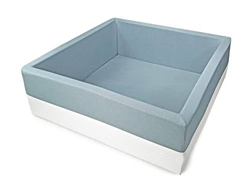 Rainbow Kids - XXL Luxus Bällebad Bällepool Bällebecken Spielbälle Kugelbad Bällchenbad Spielbecken Ball Bällepool (90x90x40 ohne Bälle)- Mint-Weiss von Rainbow Kids