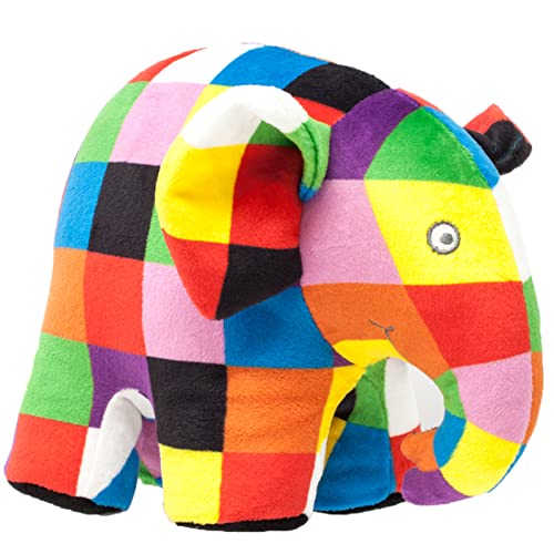 Rainbow Designs Elmer („Elmar“) der Elefant Stofftier 20cm - Super Soft Elmer („Elmar“) Elefant für Kleinkinder und Babys, hell und bunt, Hilfe, um die Farben zu Lernen von Rainbow Designs