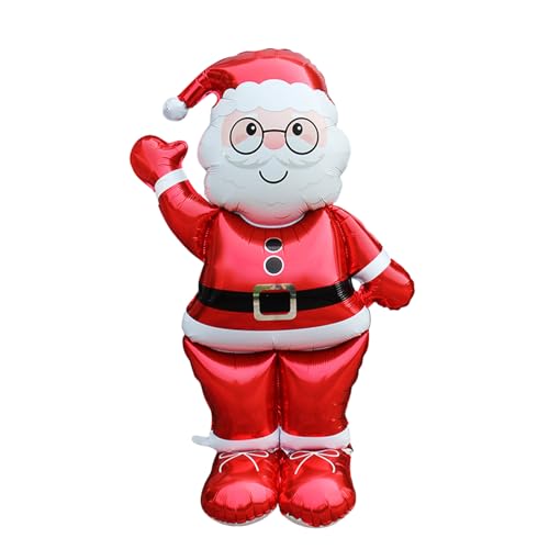 Weihnachtsmann Folienballon Stehender, XXL Großer Stehballon Nikolaus, 3D Weihnachtsmann Luftballons Weihnachtsdeko, Stehend Aluminiumfolie Ballon für Weihnachten Party Deko Weihnachtsmann Folienballon Stehender, XXL Großer Stehballon Nikolaus, 3D Weihnachtsmann Luftballons Weihnachtsdeko, Stehend Aluminiumfolie Ballon für Weihnachten Party Deko von Rainway