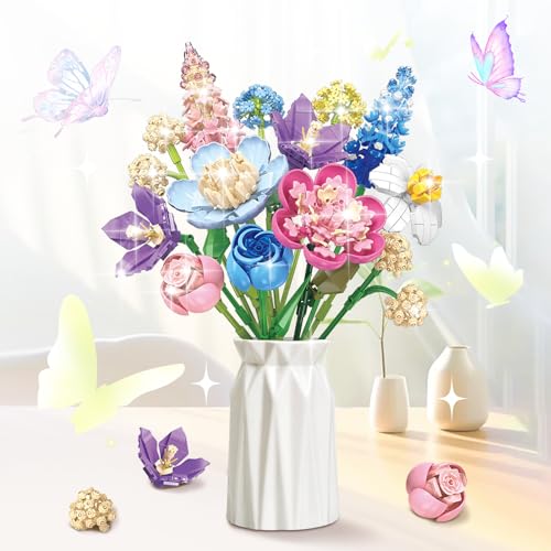 Raisand Flower Building Blocks Kit 865 Pieces Bouquet Kit 13 Flowers Building Blocks Flower Building Toy Set for Adults Artificial Flower Building Blocks Building Kit Toy for Birthday, Valentine's Day Raisand Flower Building Blocks Kit 865 Pieces Bouquet Kit 13 Flowers Building Blocks Flower Building Toy Set for Adults Artificial Flower Building Blocks Building Kit Toy for Birthday, Valentine's Day von Raisand