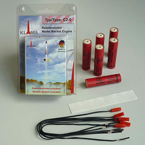 Raketentreibsatz C2-0 inkl. Elektrozünder (6 Stück) von Raketenmodellbau Klima GmbH