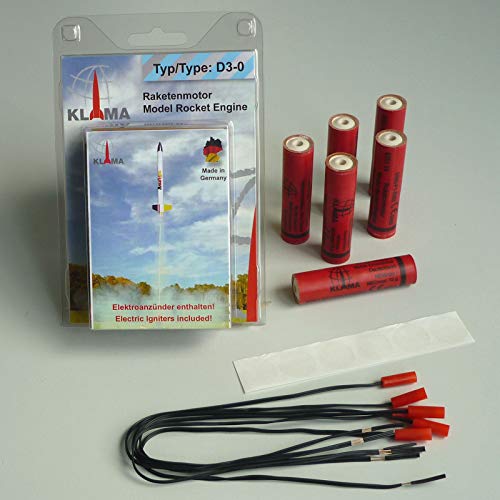 Raketentreibsatz D3-0 inkl. Elektrozünder (6 Stück) von Raketenmodellbau Klima GmbH