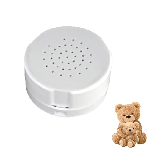 Rakiuty Diktiergerät für Stofftiere 30 Sekunden Aufnahme, 30s Aufnehmbares Soundmodul für Spielzeug, Aufnehmbares Soundmodul, Herzförmiger Diktiergerät, Sprachbox Zum Sprechen Spielzeugzubehör, Weiß von Rakiuty