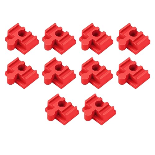 Holzschienen Adapter Verbinder,10 Stück Holzeisenbahn Schienenverbinder,Zubehör Holzeisenbahn,Holzschienen Verbinder,Universal Holzeisenbahn Adapter Set,Für Geburtstagsfeier,Spieltermin (Rot) von Rakiuty