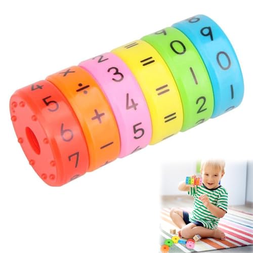 Rakiuty Mathematik Lernspielzeug,Bunte Mathematik Zahlen,Mathespielzeug Lernspiele Rechnen,Grundschule Montessori Spielzeug,Klasse Magnetisches Lernspielzeug Mathe,Lernspielzeug Rechenrolle,1PC von Rakiuty