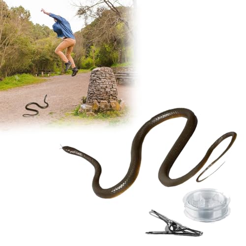 Scherzartikel Schlange,Gummischlangen Spielzeug mit Schnur und Clip,gefälschte Schlange,Streich Gadgets,Gag Geschenke Streich Stuff Scherzartikel Schlange,Gummischlangen Spielzeug mit Schnur und Clip,gefälschte Schlange,Streich Gadgets,Gag Geschenke Streich Stuff von Rakiuty