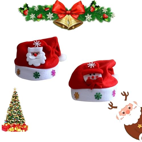 Weihnachtsmütze Nikolausmütze,Weihnachtsmann Mütze,2 Stück Weihnachtsmütze Kinder,Santa Hat,Nikolausmütze,Weihnachtsmütze,Mütze Nikolaus Warm Dicker Fellrand Weihnachtsmann mütze für Herren/Damen Weihnachtsmütze Nikolausmütze,Weihnachtsmann Mütze,2 Stück Weihnachtsmütze Kinder,Santa Hat,Nikolausmütze,Weihnachtsmütze,Mütze Nikolaus Warm Dicker Fellrand Weihnachtsmann mütze für Herren/Damen von Rakiuty