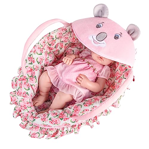 Rakki Dolli Puppen-Tragebette, Puppentrage mit modischer Koala-Stickerei, rosa Rosen-Druck, passend für 40,6 cm 45,7 cm American Girl Puppen Rakki Dolli Puppen-Tragebette, Puppentrage mit modischer Koala-Stickerei, rosa Rosen-Druck, passend für 40,6 cm 45,7 cm American Girl Puppen von Rakki Dolli