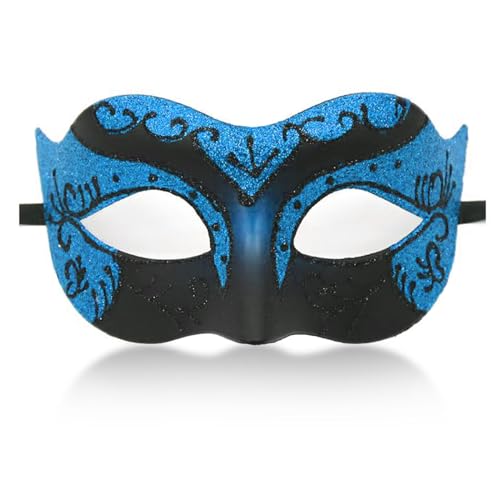 Maskerade Maske für Männer Frauen Paar Venezianische Maske für Halloween Karneval Kostüm Party Ball (Blau) von Ralleyfun